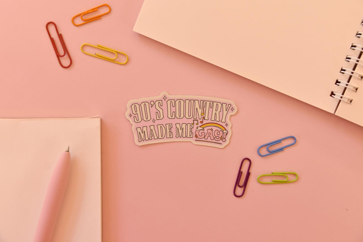 90's Country Made Me Gay Sticker