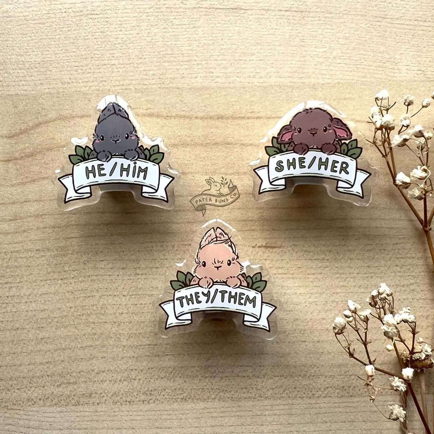 Pronouns Bun pin