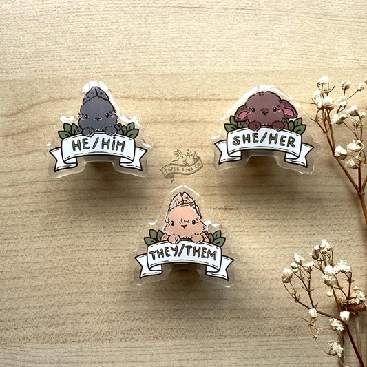 Pronouns Bun pin