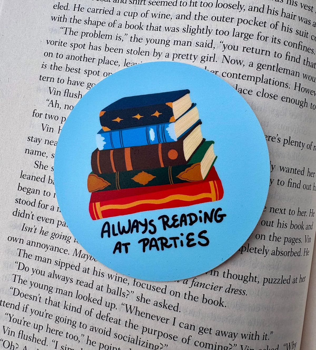 Reading at Parties sticker