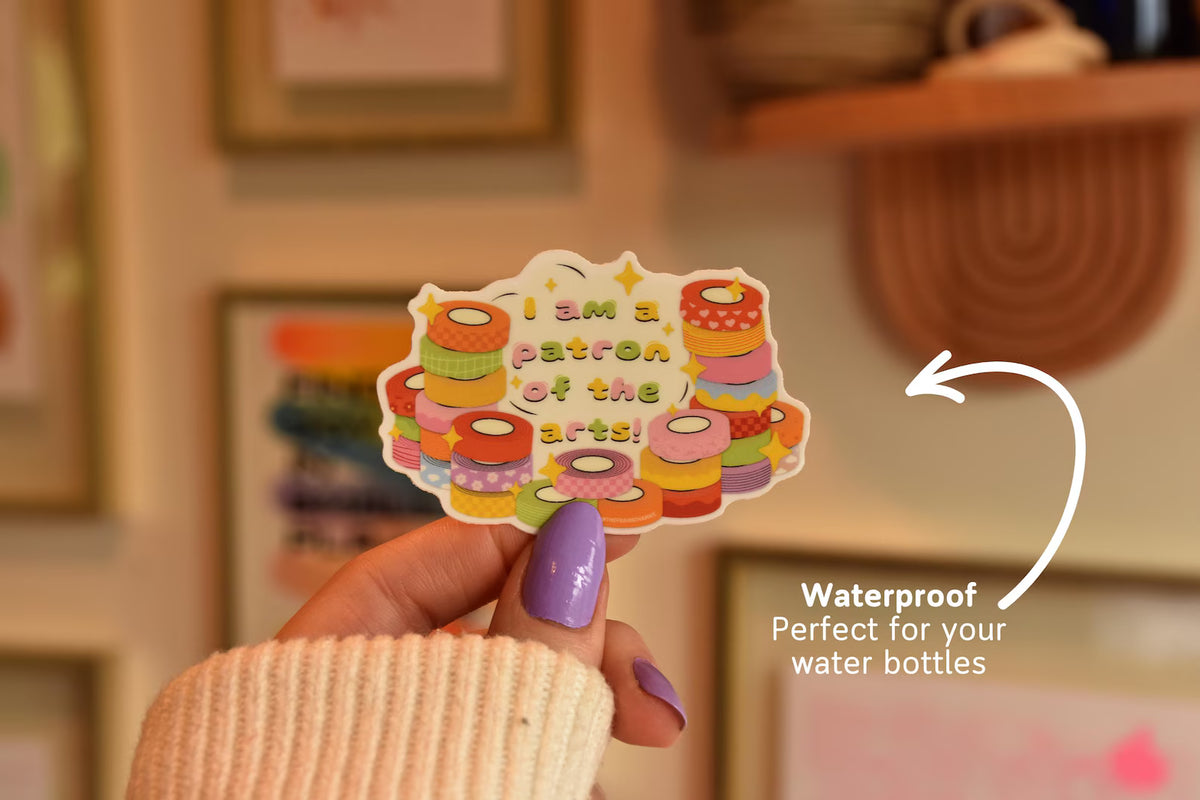 I Am a Patron of the Arts Washi Tape Sticker