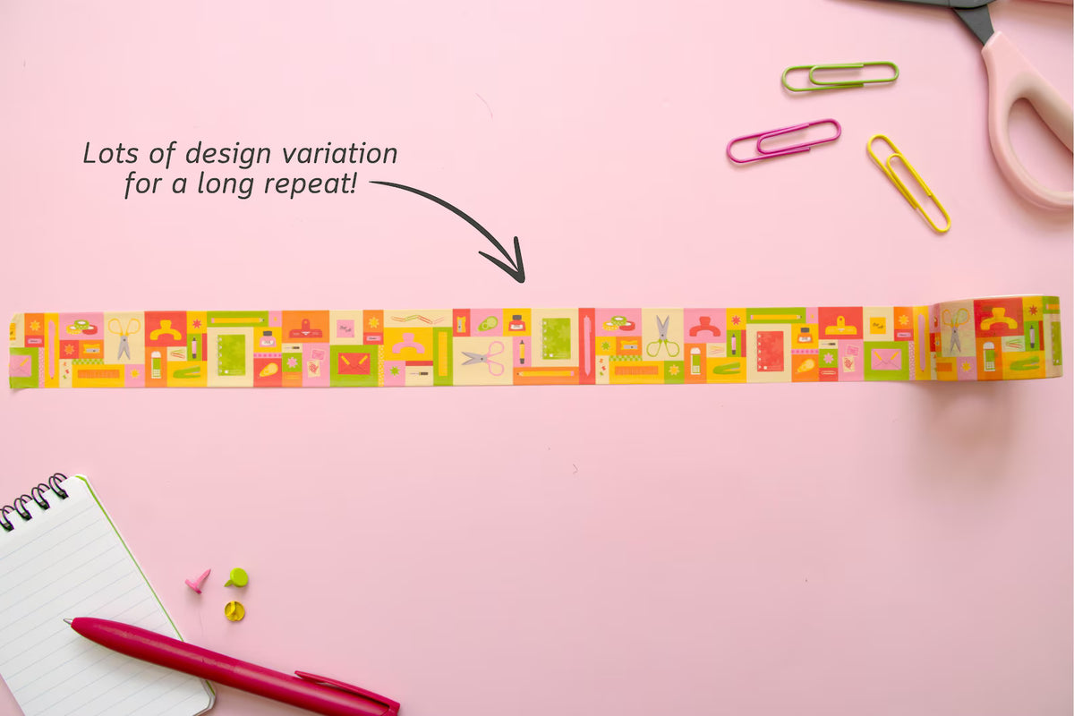 Stationery Patchwork Washi Tape