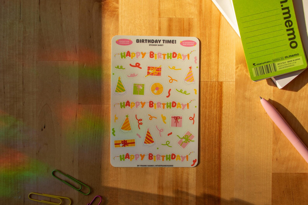 Happy Birthday Sticker Sheet