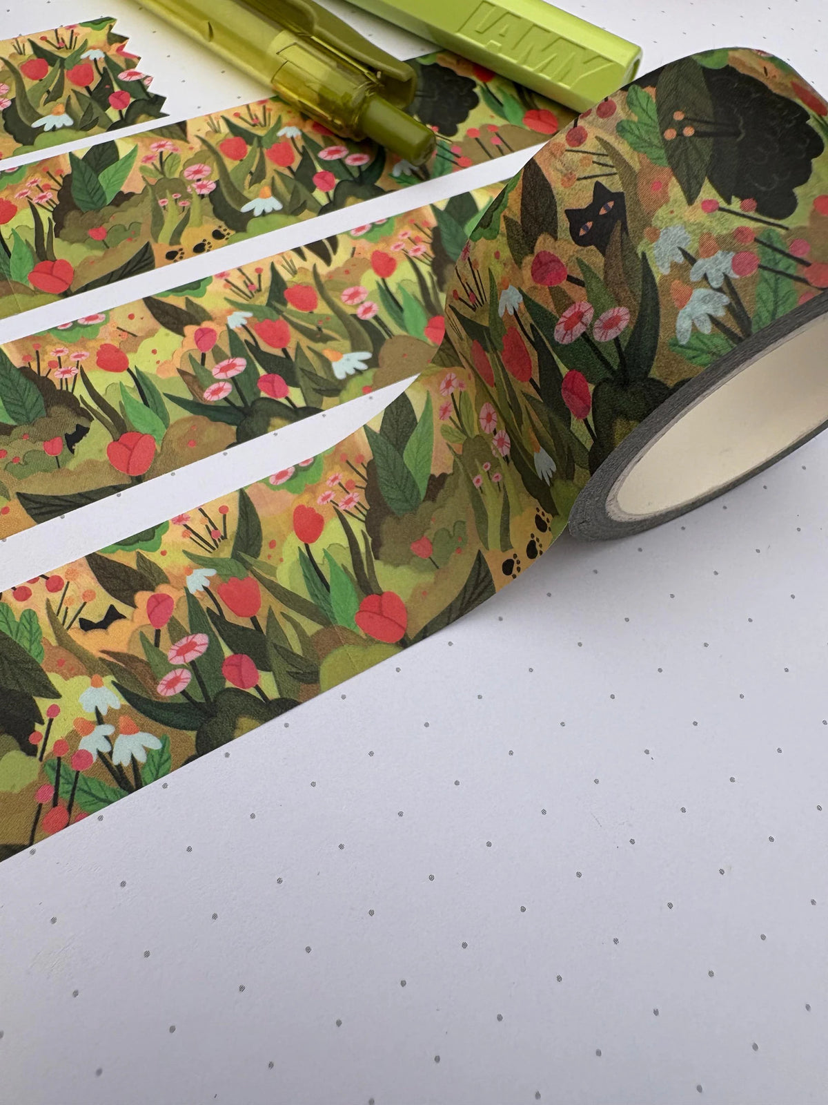 Cat in Field washi tape