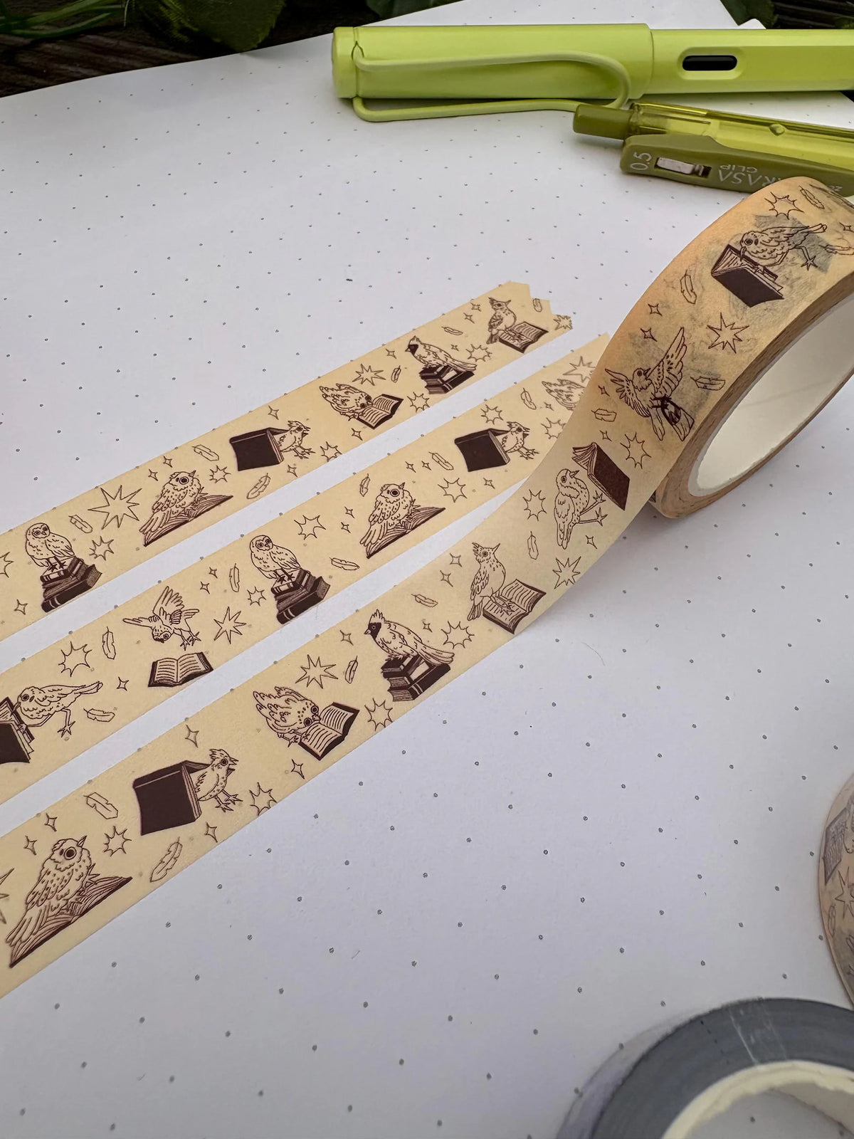 Birds and Books washi tape