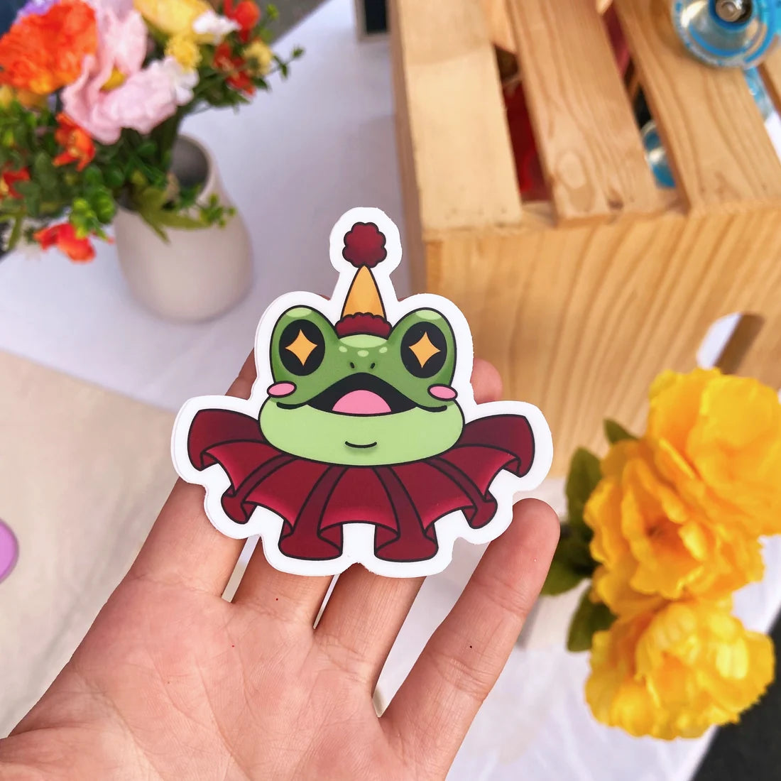 Frog Clown Sticker Happy sticker