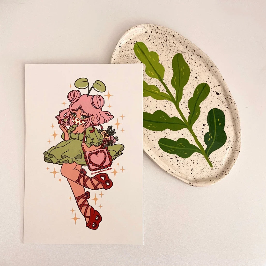 Masked Plant Cutie Mini Print