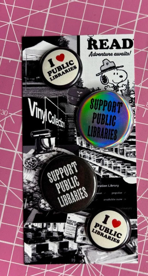 Support Your Public Library Button Pack