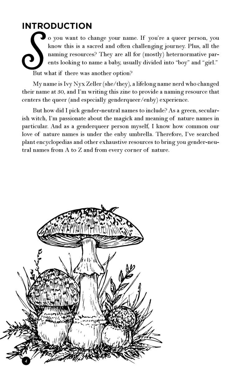 Nature Names: From Ash to Zephyr for Queer, Trans, and Nonbinary People by Ivy Nyx Zeller