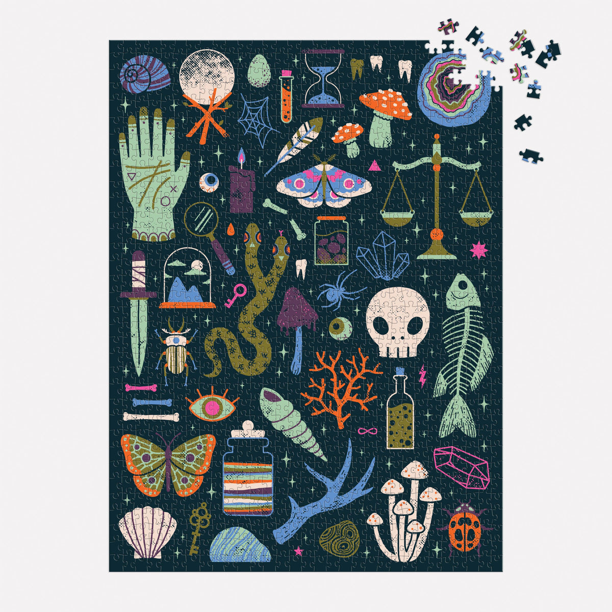 Occult and Curious 1000 Piece Glow in the Dark Puzzle