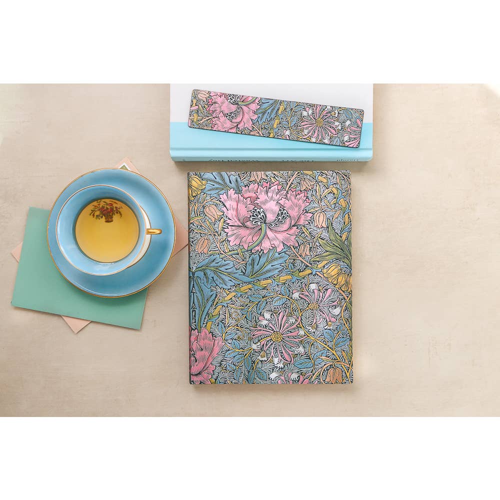 Paperblanks Morris Pink Honeysuckle Lined Hardcover Notebook