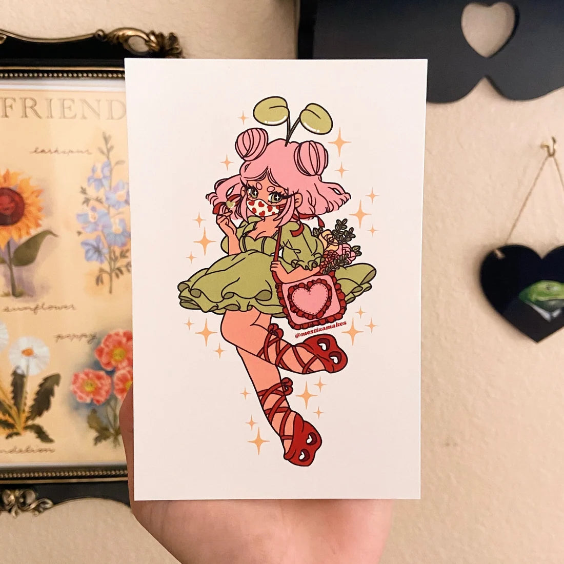 Masked Plant Cutie Mini Print