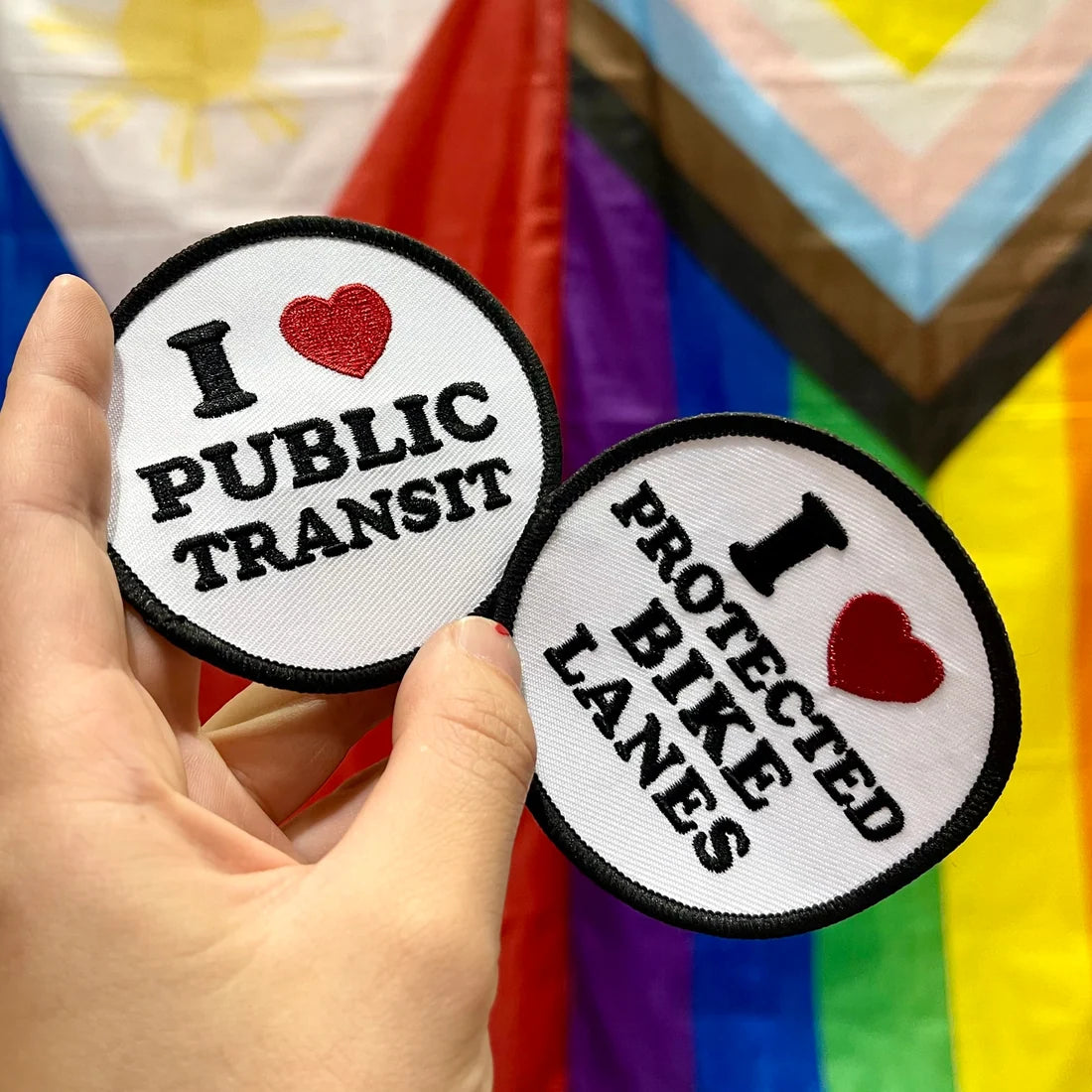 I <3 Public Transit & Bike Lanes Patches