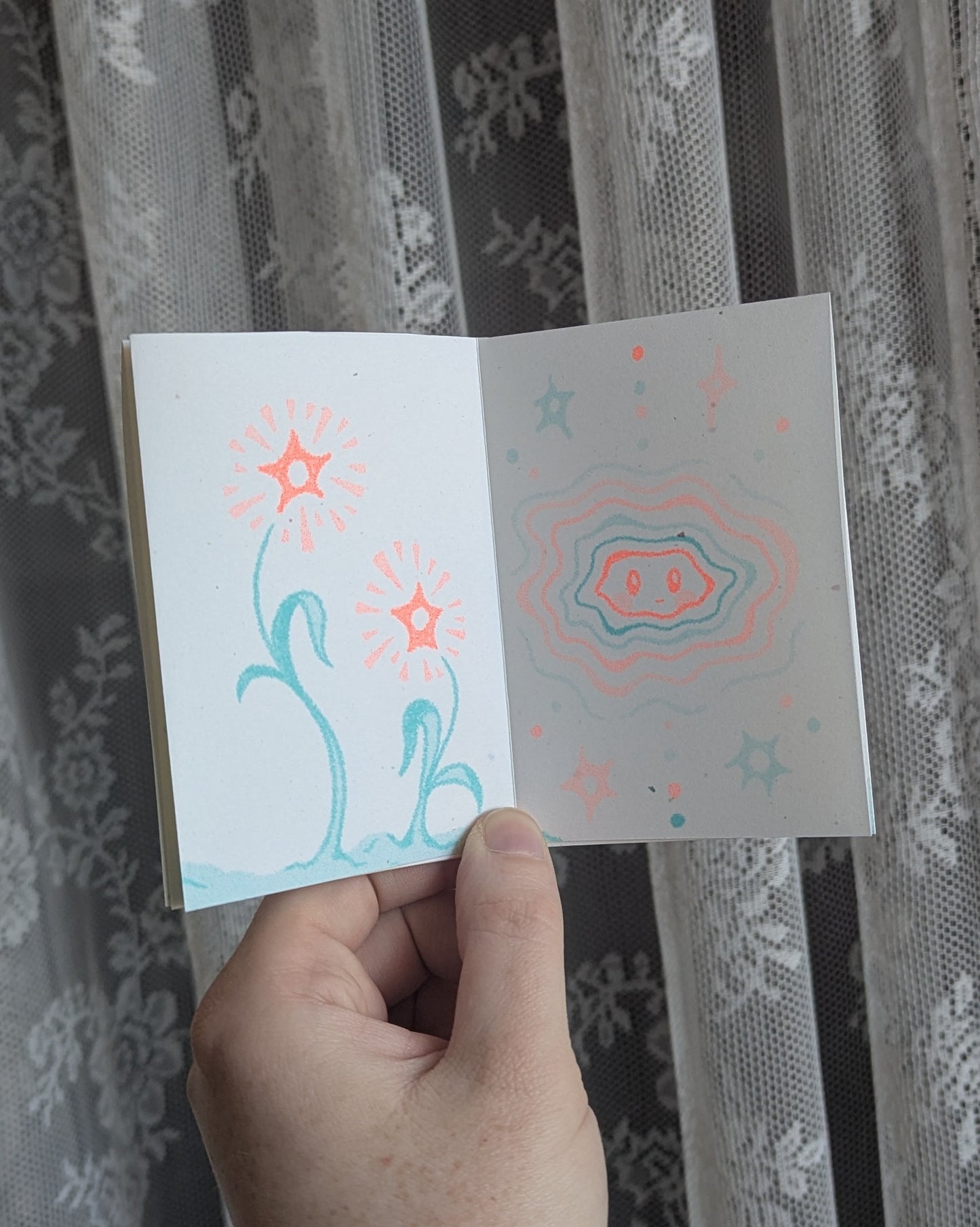 stay a while mini riso zine