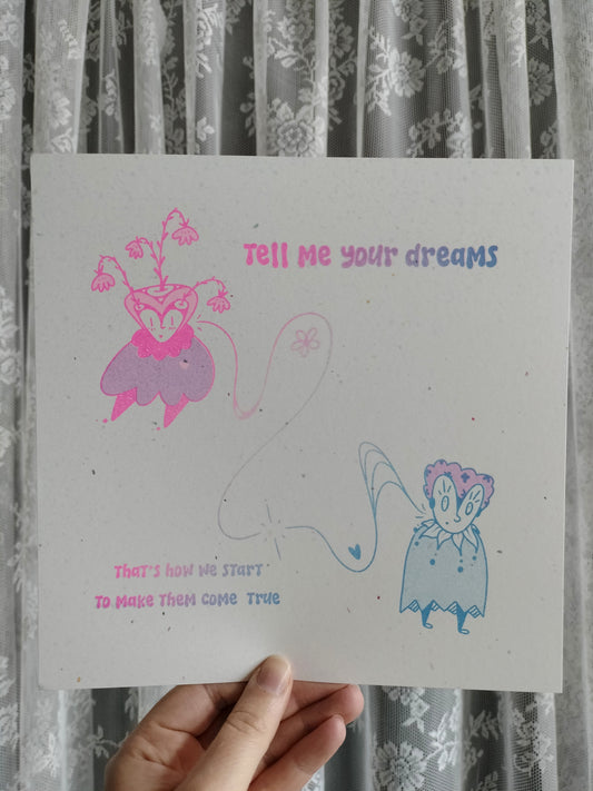 tell me your dreams riso print