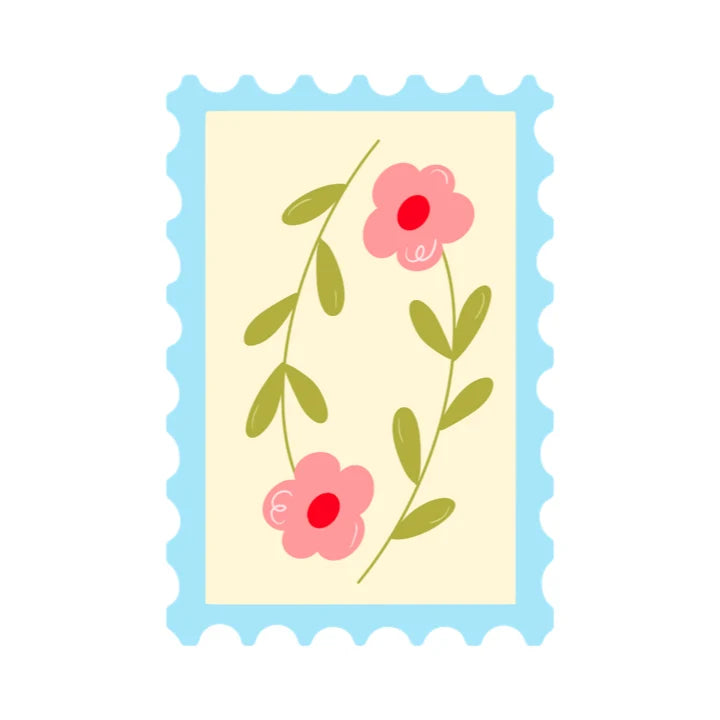 Floral Stamp sticker