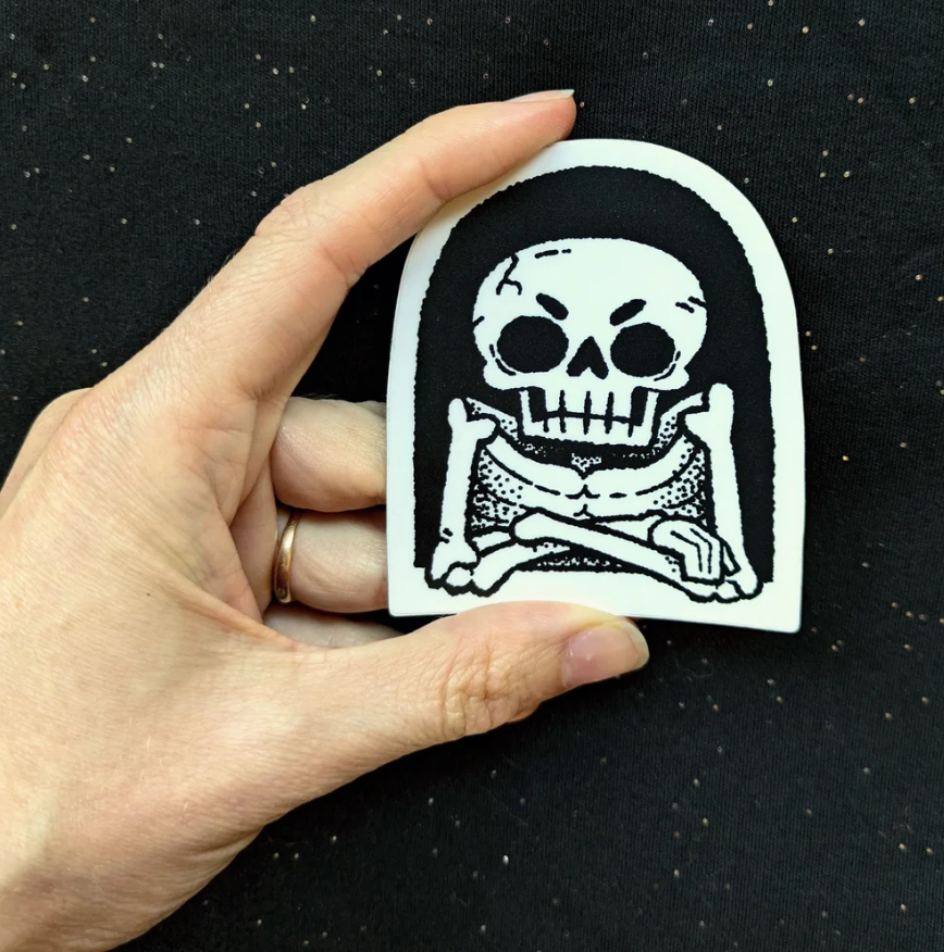 Stubborn Skeleton sticker