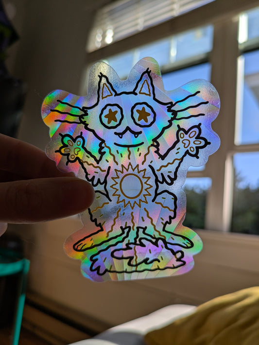 Sun Cat Rainbow Maker Sticker