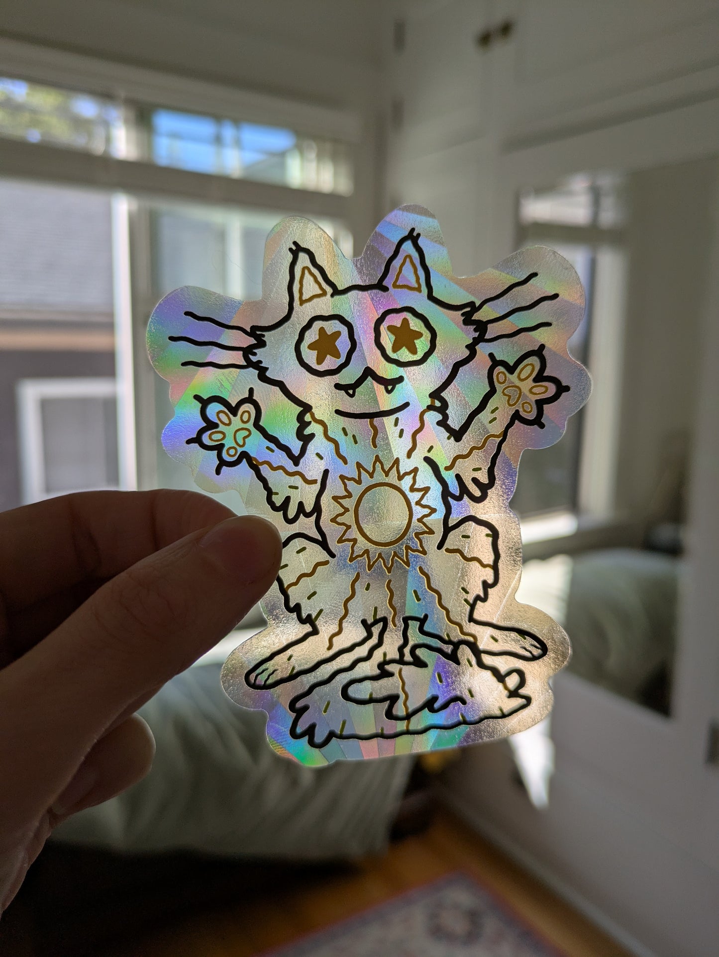 Sun Cat Rainbow Maker Sticker