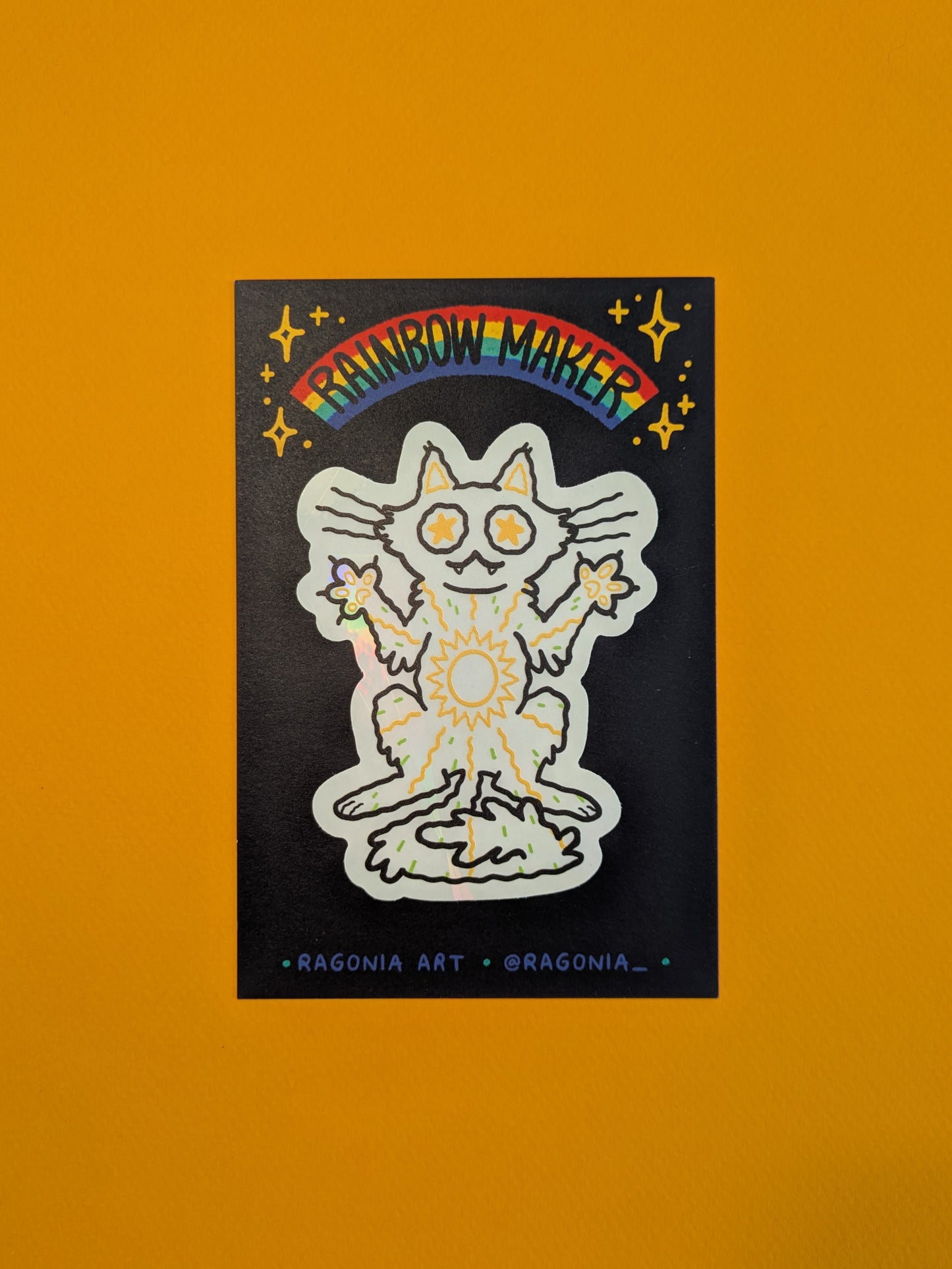 Sun Cat Rainbow Maker Sticker