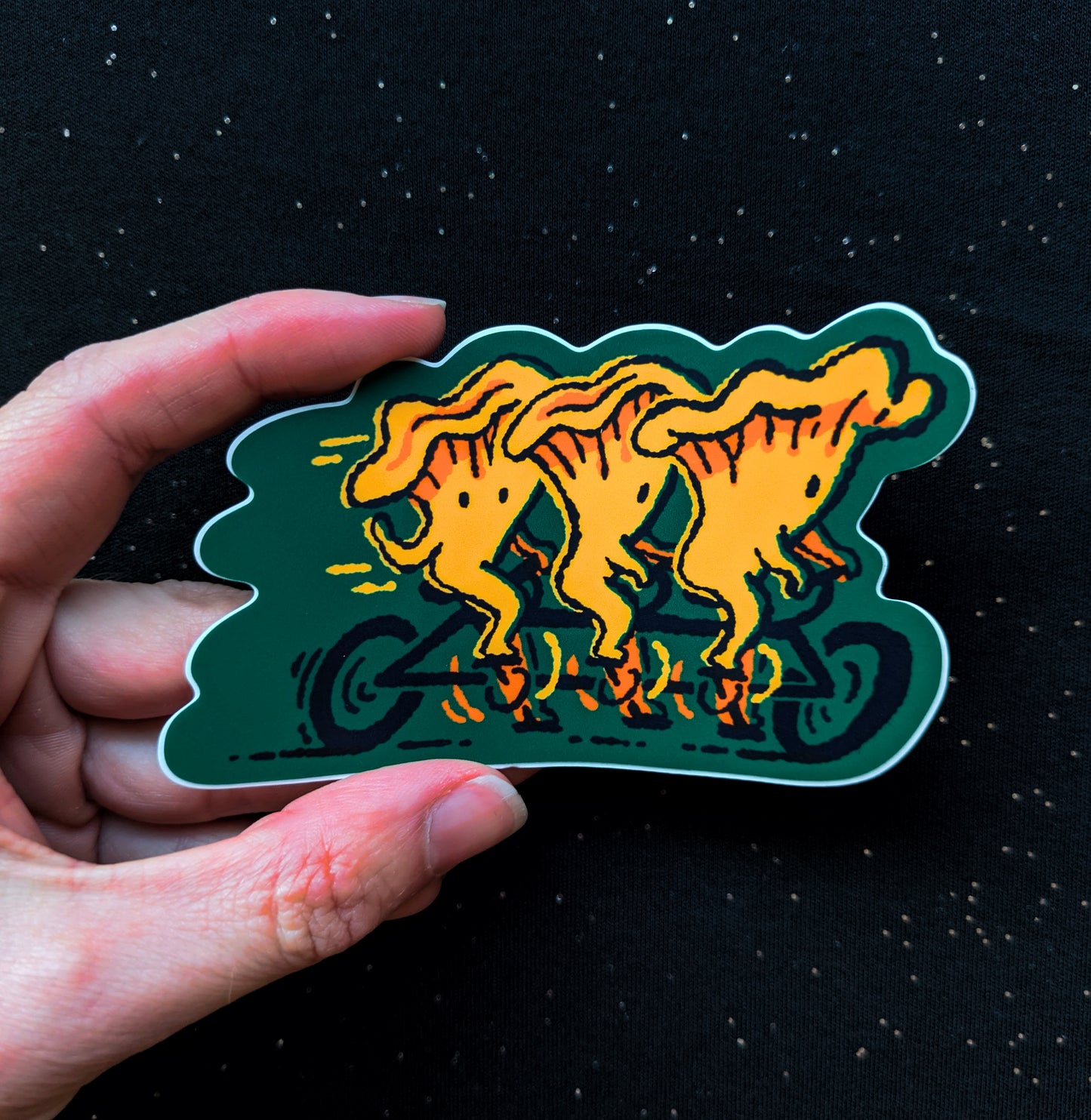 Tandem Mushroom Bike sticker