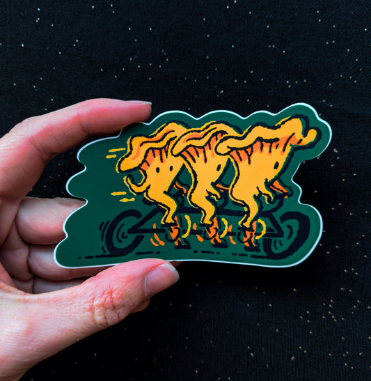 Tandem Mushroom Bike sticker