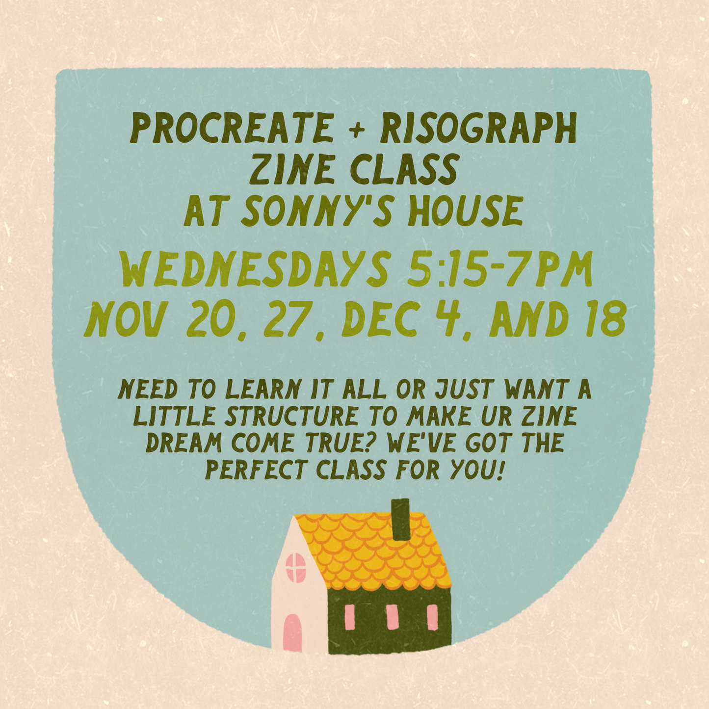 Procreate + Risograph Zine Class by Sonny Honey Press Nov-Dec