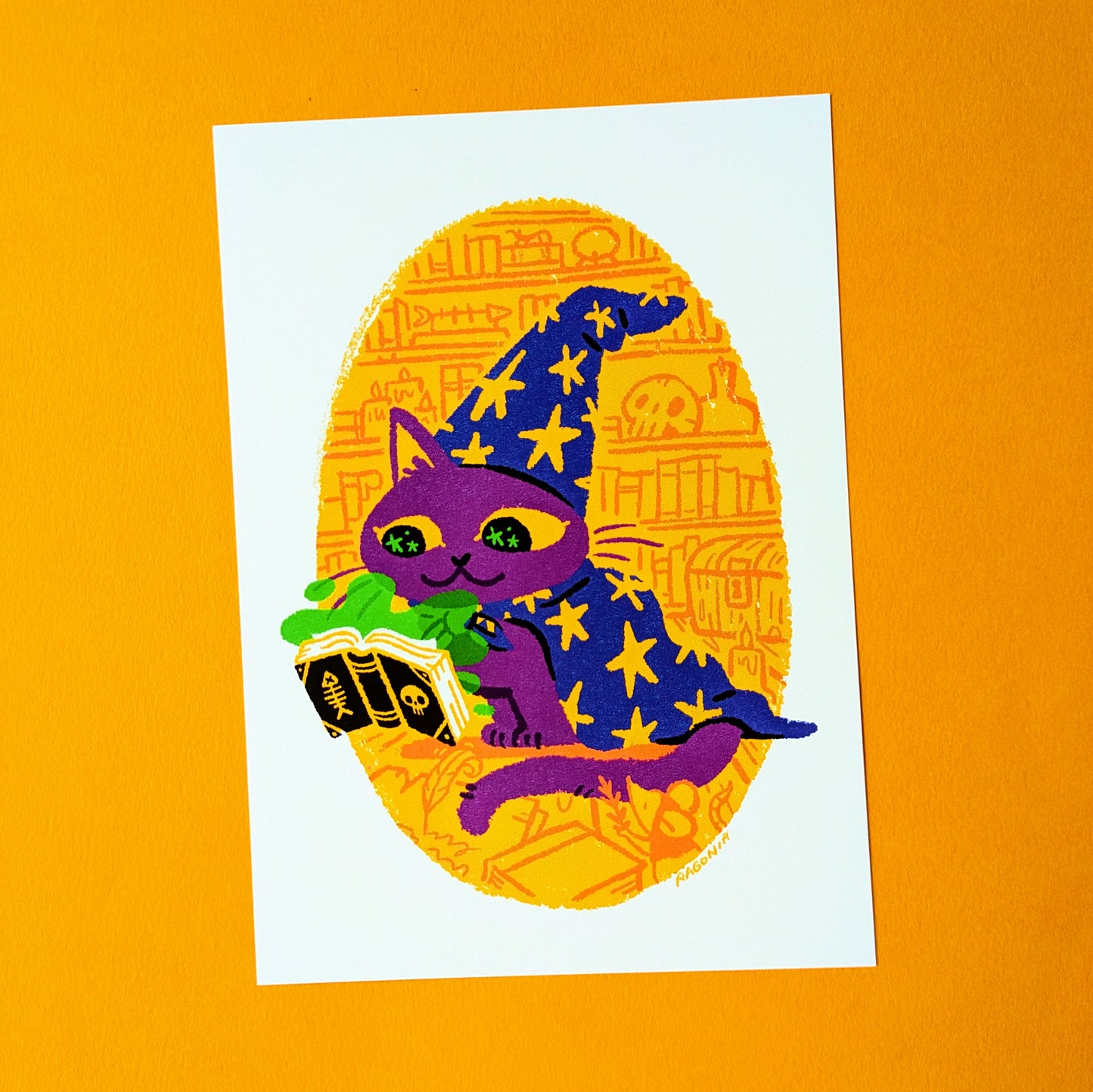 Wizard Cat 5x7" Print