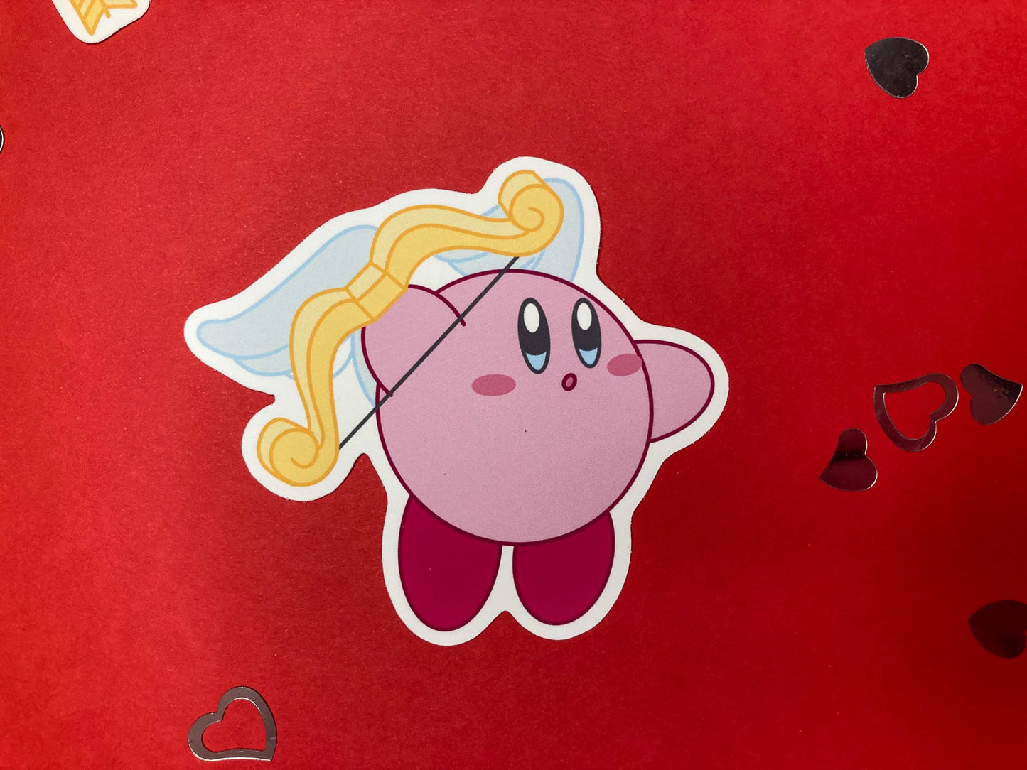 Kirby Cupid Vinyl Sticker| Valentines day