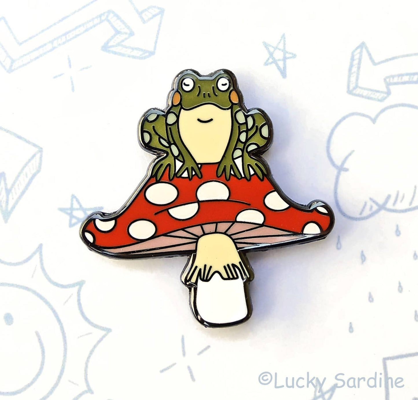 Toad & Toadstool, Mushroom Enamel Pin