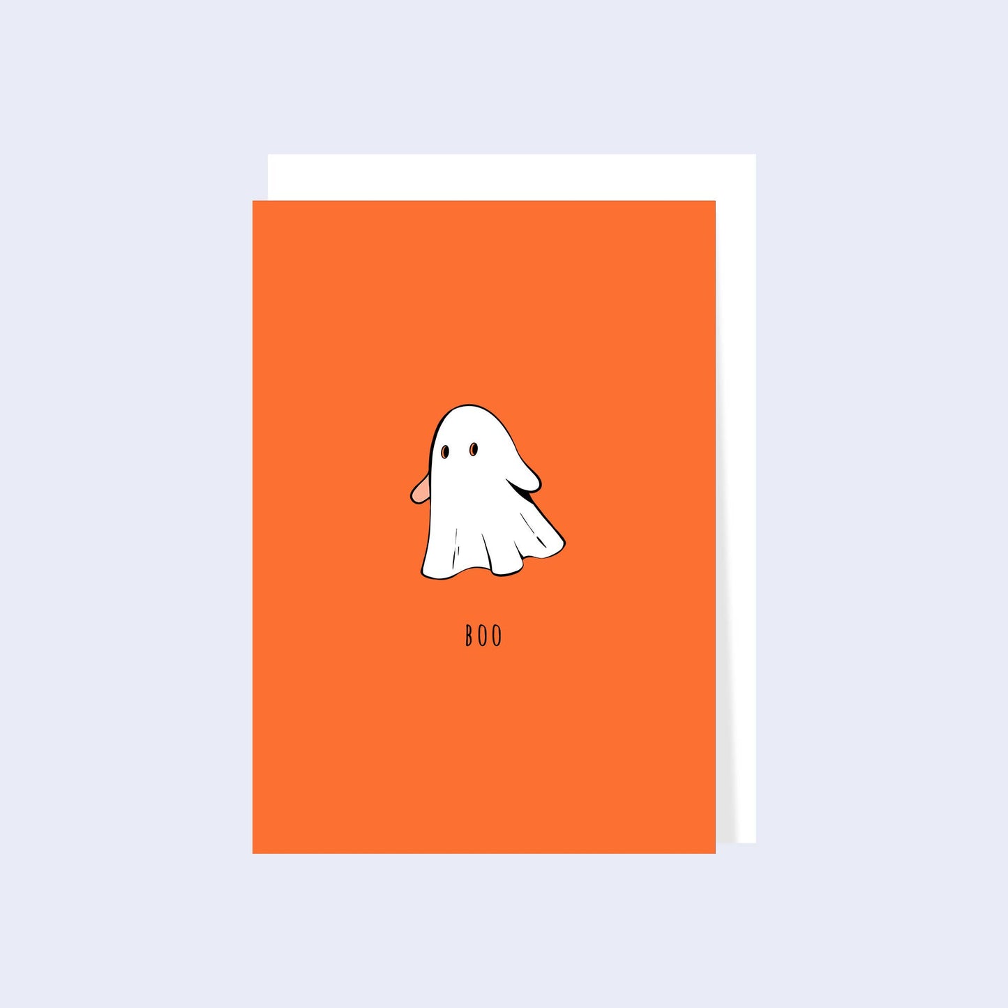 Happy Halloween Greeting Card with a Ghost