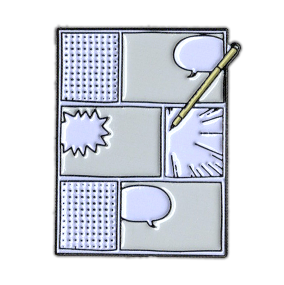 Blank Comic Enamel Pin - for comic artists, graphic artists